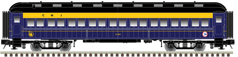 Atlas #2001163 CNJ/NJ DOT 60' Coach 2 Rail  O Scale  NEW 