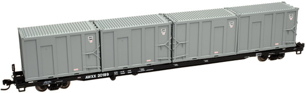 N SCALE ATLAS TRAINMAN #50001070 85' TRASH CONTAINER FLAT ROAD #93196 NEW 