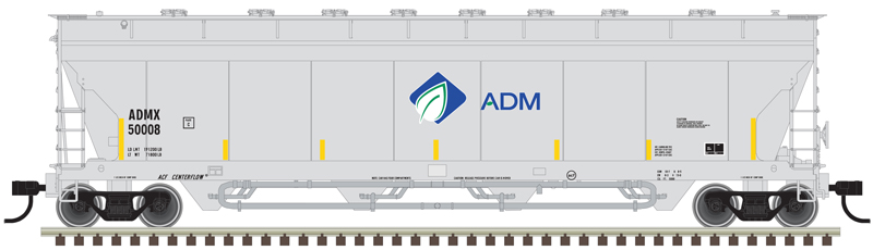 Atlas N ACF Pressureaide Centerflow Hopper OMYA Train Car 40041 