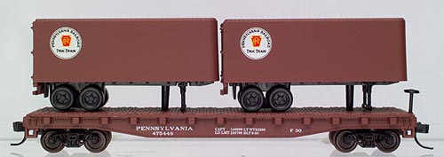 Details about   N Scale Atlas 2352 Santa Fe 40' Flat Car with Piggy Back Trailers 90000 C16166 